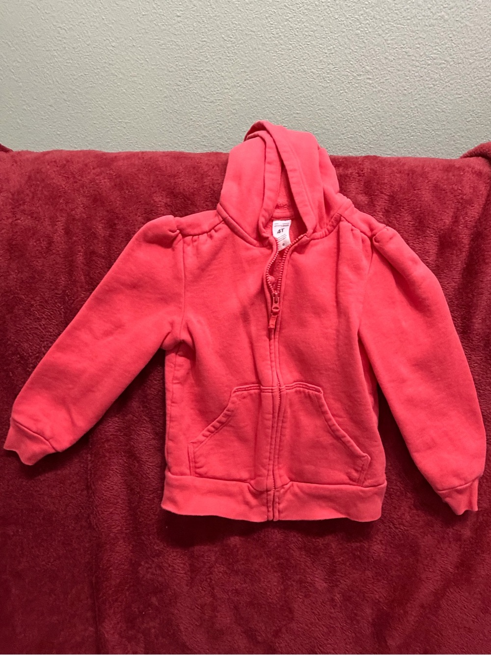 Kids Hooded Zip Sweatshirt - Pink